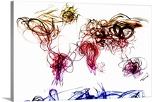 World Map Light Writing