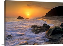 Sunset over Leo Carillo State Beach, Malibu, California