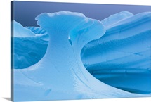A sculpted blue iceberg off of Cuverville Island