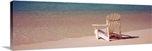 Adirondack chair on the beach, Bahamas
