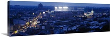 Aerial view of a city, Wrigley Field, Chicago, Illinois,