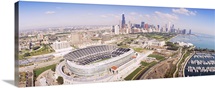 Aerial view of a stadium, Soldier Field, Chicago, Illinois