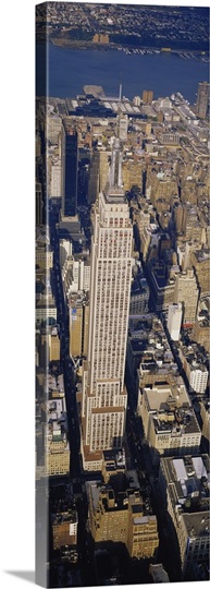 Aerial view of Empire State Building, Manhattan, New York City, New York State