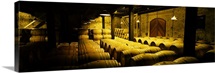 Barrels in a cellar Mt Veeder Napa Valley Napa County California