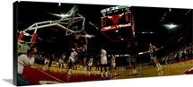 Basketball match in progress, Chicago Stadium, Chicago, Cook County, Illinois