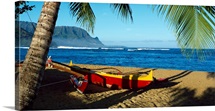 Beach Boat Hanalei Bay Kauai HI