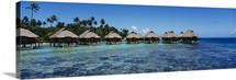 Beach huts on water, Bora Bora, French Polynesia
