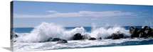 Beach With Crashing Waves Chiavari Liguria Italy