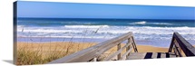Boardwalk leading towards a beach, Playlinda Beach, Canaveral National Seashore, Titusville, Florida