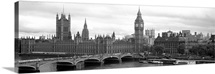 Bridge across a river, Westminster Bridge, Big Ben, Houses of Parliament, City Of Westminster, London, England