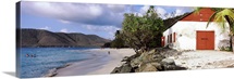 Building on the beach, Cinnamon Bay, Virgin Islands National Park, St. John, US Virgin Islands