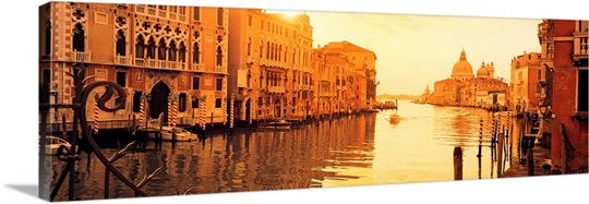 Buildings along a canal, view from Ponte dellAccademia, Grand Canal, Venice, Italy