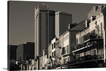 Buildings along a street, French Quarter, New Orleans, Louisiana