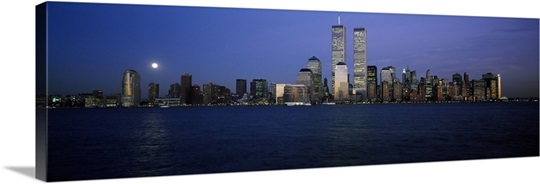Buildings at the waterfront World Trade Center Hudson river Lower Manhattan Manhattan New York City New York State