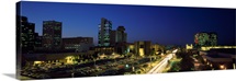 Buildings in a city lit up at night, Phoenix, Maricopa County, Arizona