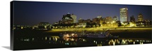 Buildings Lit Up At Dusk, Memphis, Tennessee