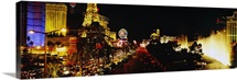 Buildings lit up at night, Las Vegas, Nevada