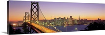 California, San Francisco, Bay Bridge, night