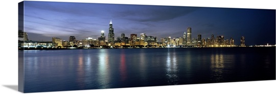 City at the waterfront, Chicago, Cook County, Illinois