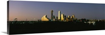 City skyline at dusk, Dallas, Texas