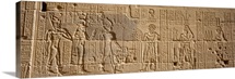 Close-up of carvings on a wall, Temple Of Philae, Aswan, Egypt