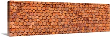 Close-up of old roof tiles, Rothenburg, Germany