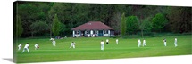 Cricket match in progress Patcham Brighton East Sussex England
