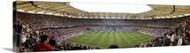 Crowd in a stadium to watch a soccer match, Hamburg, Germany