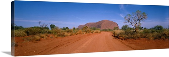 Desert Road and Ayers Rock Australia