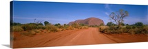 Desert Road and Ayers Rock Australia