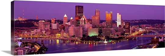 Dusk Pittsburgh PA USA