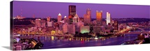 Dusk Pittsburgh PA USA