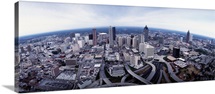 Georgia, Atlanta, Aerial view of the city