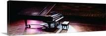 Grand piano on a concert hall stage, University Of Hawaii, Hilo, Hawaii