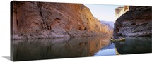 Group of people rowing an inflatable raft in a river, Colorado River, Grand Canyon National Park, Arizona