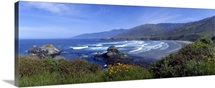 High angle view of a beach, Sand Dollar Beach, Big Sur, California