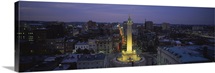 High angle view of a monument, Washington Monument, Mount Vernon Place, Baltimore, Maryland