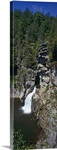 High angle view of a waterfall, Linville Falls, Blue Ridge Mountains, Burke County, North Carolina,