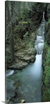 High angle view of a waterfall, Mt Timpanogos, Wasatch Mountains, Utah,
