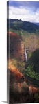 High angle view of a waterfall, Waimea Canyon, Waipoo Falls, Kauai, Hawaii