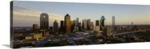 High angle view of buildings in a city, Dallas, Texas