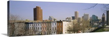 High angle view of buildings in a city, Inner Harbor, Baltimore, Maryland