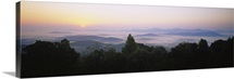 High angle view of mountains, Rockfish Gap, Blue Ridge Mountains, Virginia