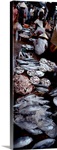 High angle view of people in a fish market, Hue, Vietnam