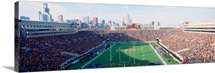 High angle view of spectators in a stadium, Soldier Field (before 2003 renovations), Chicago, Illinois
