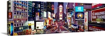 High angle view of traffic on a road, Times Square, Manhattan, New York City, New York State