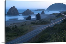 Highway along the coast, US Route 101, Meyers Creek, Cape Sebastian, Gold Beach, Oregon