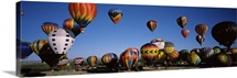 Hot air balloons floating in sky, Albuquerque International Balloon Fiesta, Albuquerque, Bernalillo County, New Mexico,