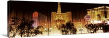 Hotels in a city lit up at night The Strip Las Vegas Nevada