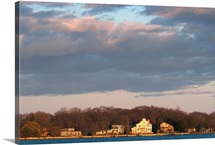 Houses on the island, Sag Harbor, Suffolk County, Long Island, New York State